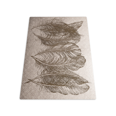 Office chair mat Bird feathers pattern