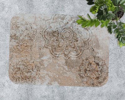 Office chair mat Mandala on a stone