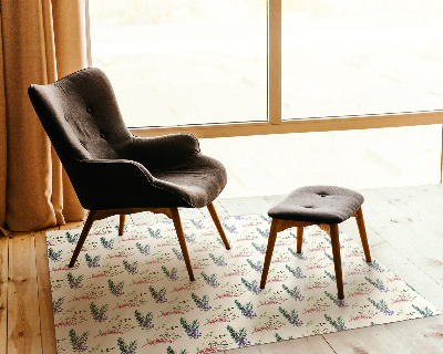 Office chair mat Fir branches