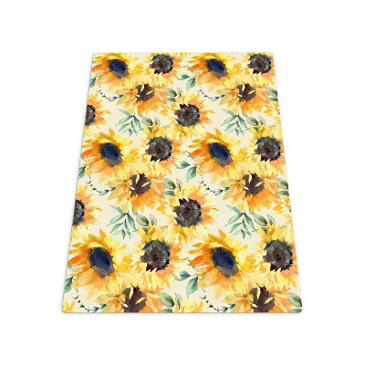 Computer chair mat Golden sunflowers