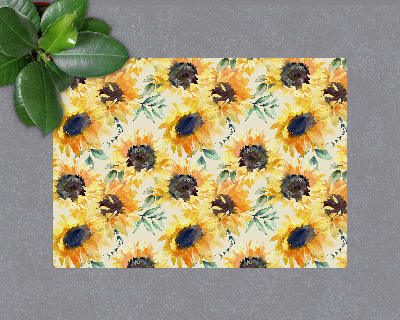 Computer chair mat Golden sunflowers