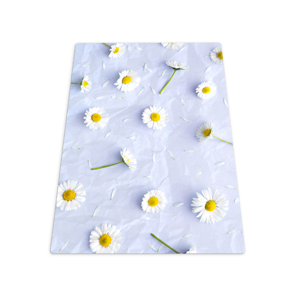 Computer chair mat White daisies