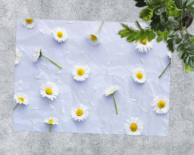 Computer chair mat White daisies