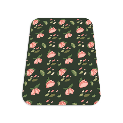 Office chair floor protector Pink water lilies