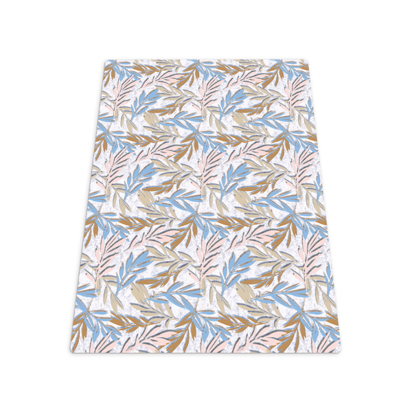 Office chair floor protector Pastel leaves