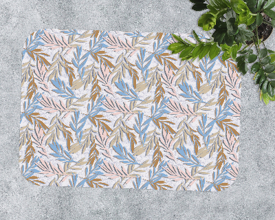 Office chair floor protector Pastel leaves