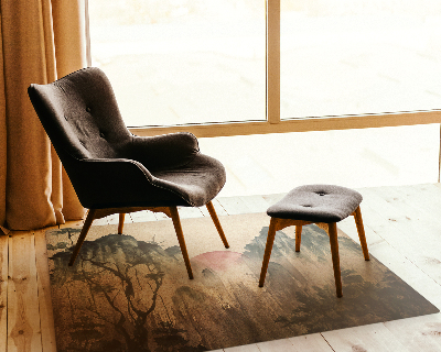 Chair mats Sunset forest