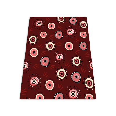 Chair floor protector Burgundy eyes pattern