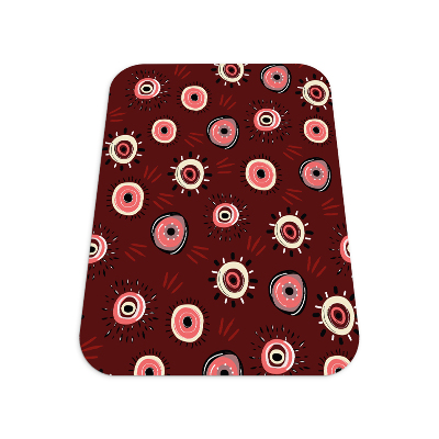 Chair floor protector Burgundy eyes pattern