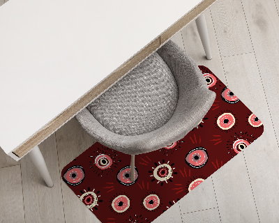 Chair floor protector Burgundy eyes pattern