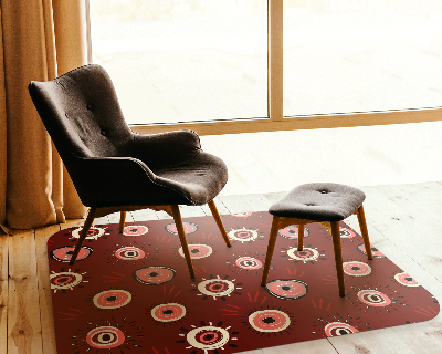 Chair floor protector Burgundy eyes pattern