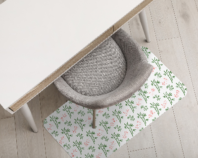 Chair mat Bamboo and flowers