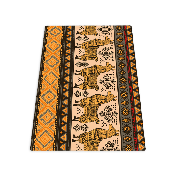 Chair floor protector Asian lama pattern