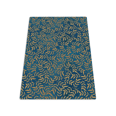 Desk chair mat Golden leaves