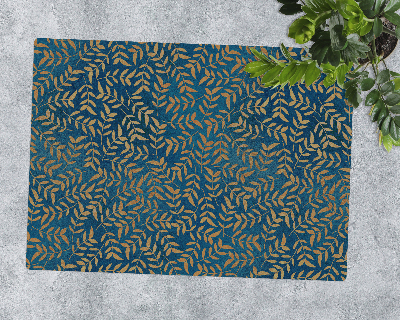 Desk chair mat Golden leaves