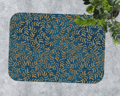 Desk chair mat Golden leaves