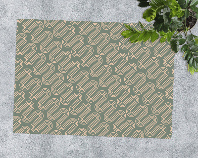 Desk chair mat Pasta pattern