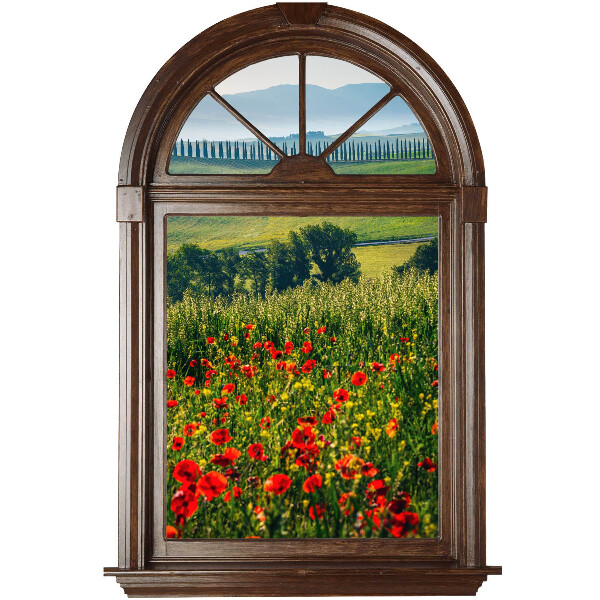 Fake window wall sticker 27x39 Picturesque landscape