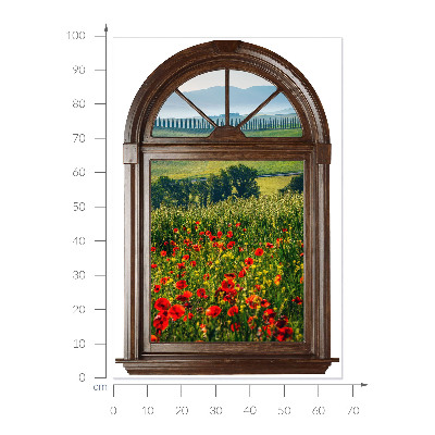 Fake window wall sticker 27x39 Picturesque landscape