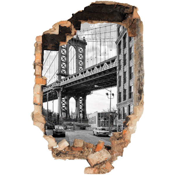 3D wall hole sticker 26x39 City landscape