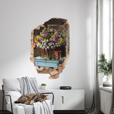 3D wall hole sticker 26x39 Rustic charm