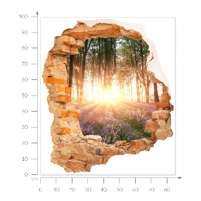 3D wall hole sticker 33x39 Forest Breakthrough