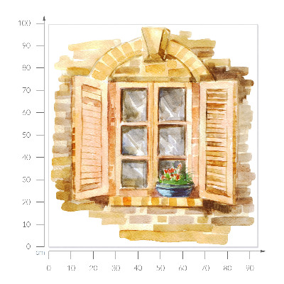 Fake window wall sticker 37x39 Idyllic window