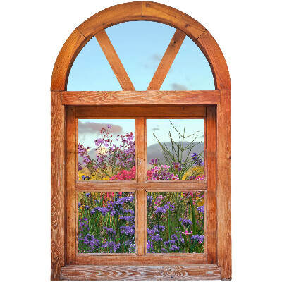 Fake window wall sticker 26x39 Flower window