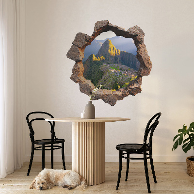 3D wall hole sticker 39x39 Rock Window