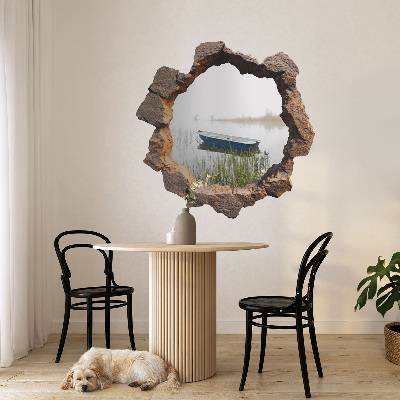 3D wall hole sticker 39x39 Stone Lake