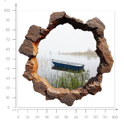3D wall hole sticker 39x39 Stone Lake