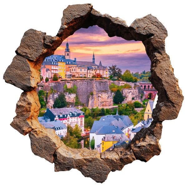 3D wall hole sticker 39x39 Stone window