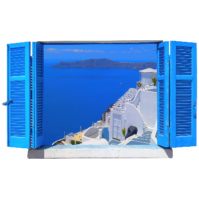 Fake window wall sticker 39x24 Mediterranean landscape