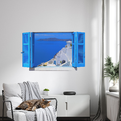 Fake window wall sticker 39x24 Mediterranean landscape