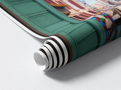 Fake window wall sticker 23x39 A picturesque canal