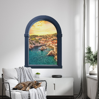Fake window wall sticker 28x39 Mediterranean view