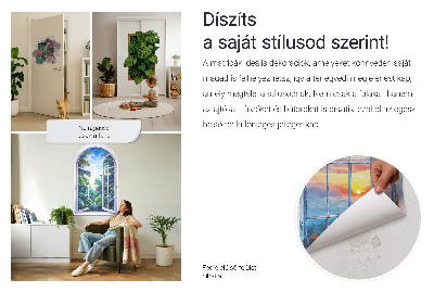 3D wall hole sticker 39x39 Tropical oasis