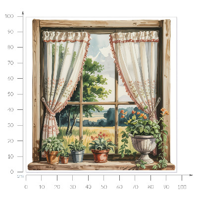 Fake window wall sticker 38x39 Idyllic window