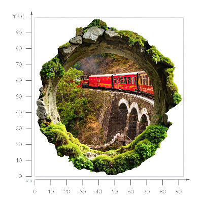 3D wall hole sticker 37x39 Green view