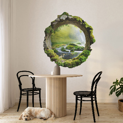 3D wall hole sticker 37x39 Green land