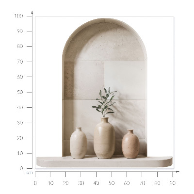 3D illusion wall decal 36x39 Ceramic vases
