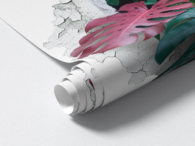 3D wall hole sticker 39x36 Tropical composition