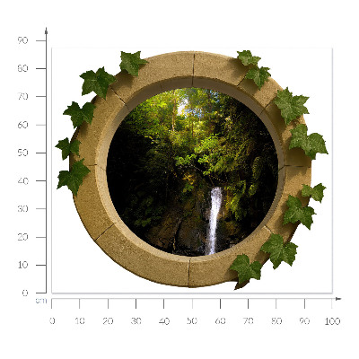 Fake window wall sticker 39x34 Green landscape