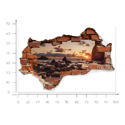 3D wall hole sticker 39x26 Coast of Dreams