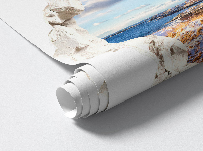 3D wall hole sticker 39x37 Winter landscape