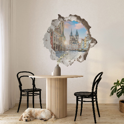 3D wall hole sticker 39x37 City Market