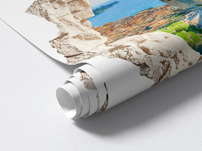 3D wall hole sticker 39x39 Cliff Castle