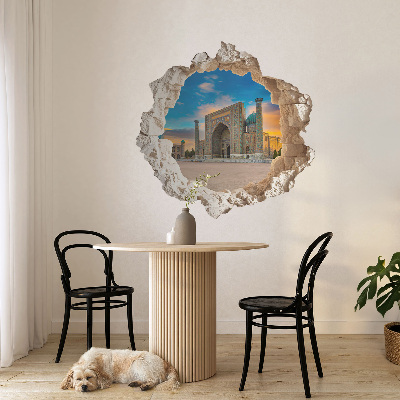 3D wall hole sticker 39x39 Architectural discovery
