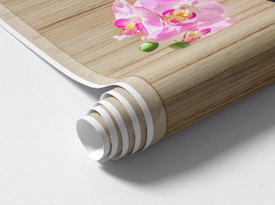 3D illusion wall decal 16x39 Orchid elegance