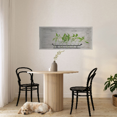 3D illusion wall decal 39x17 Flowers in vases